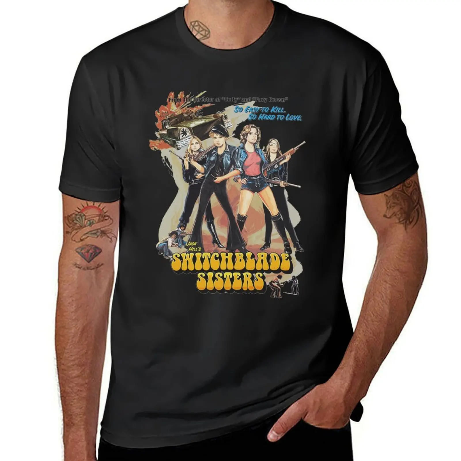 Switchblade Sisters T-Shirt oversizeds plain boys whites mens plain t shirts