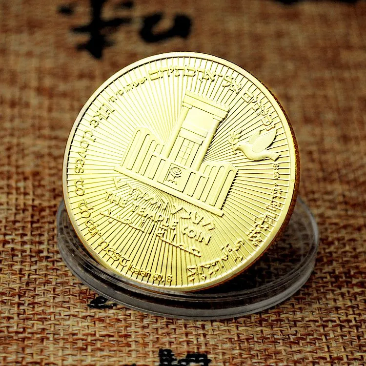 Challenge Coin The Temple Coin Golden Plated Souvenir Coin King Cyrus Jewish Temple Jerusalem Israel Commemorative Coin