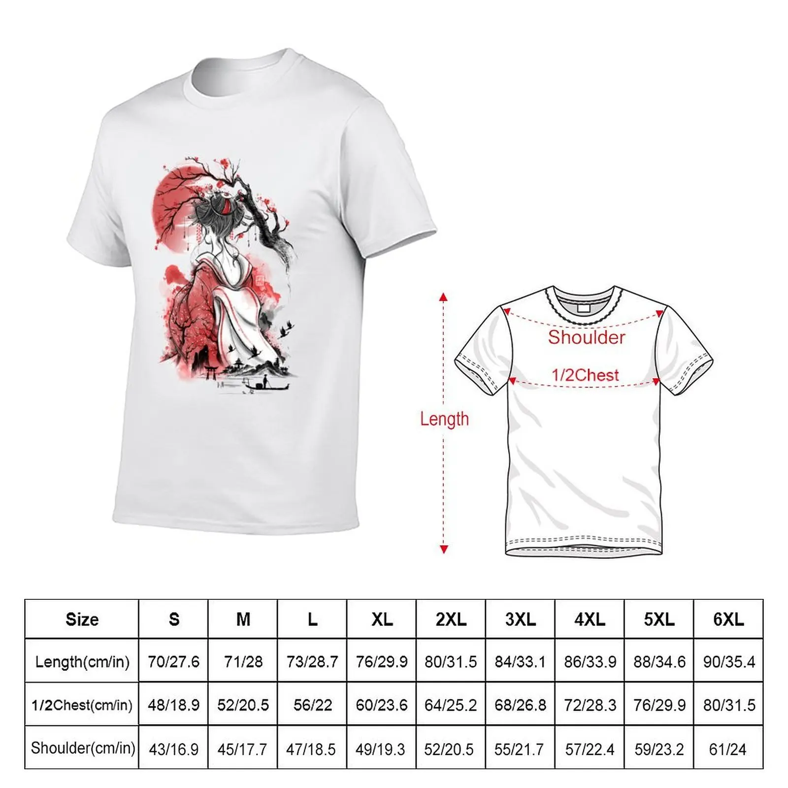 Geisha dream T-Shirt korean fashion funny shirt cotton sweat shirts, men