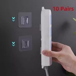 Double-Sided Adhesive Wall Hooks Hanger Strong Transparent Suction Cup Sucker Hooks Kitchen Bathroom Storage Plug Socket Holders