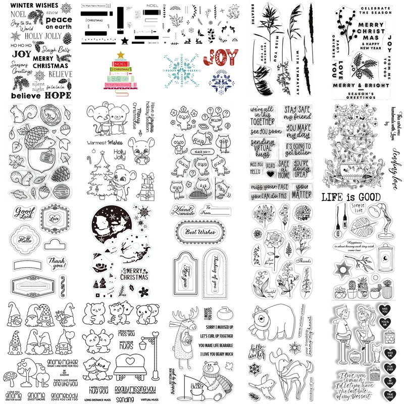 Clearance Stamps Cute Animals Merry Christams Transparent Clear Stamps for DIY Scrapbooking Paper Cards Link 4