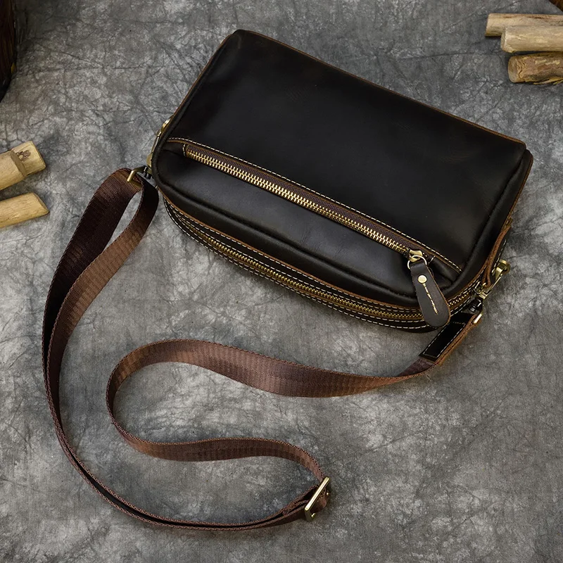 Genuine Leather Clutch Bag Of Men Male Long Hand Bag Crazy Horse Leather Day Clutches For 6\