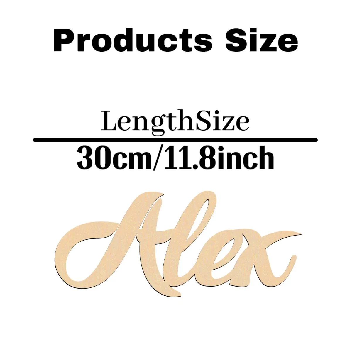 1 قطعة مثال أليكس مضحك اسم مخصص لوحة خشبية علامة خشبية مقطوعة بالليزر علامة يدويا مع حروف مخطوطة أنيقة