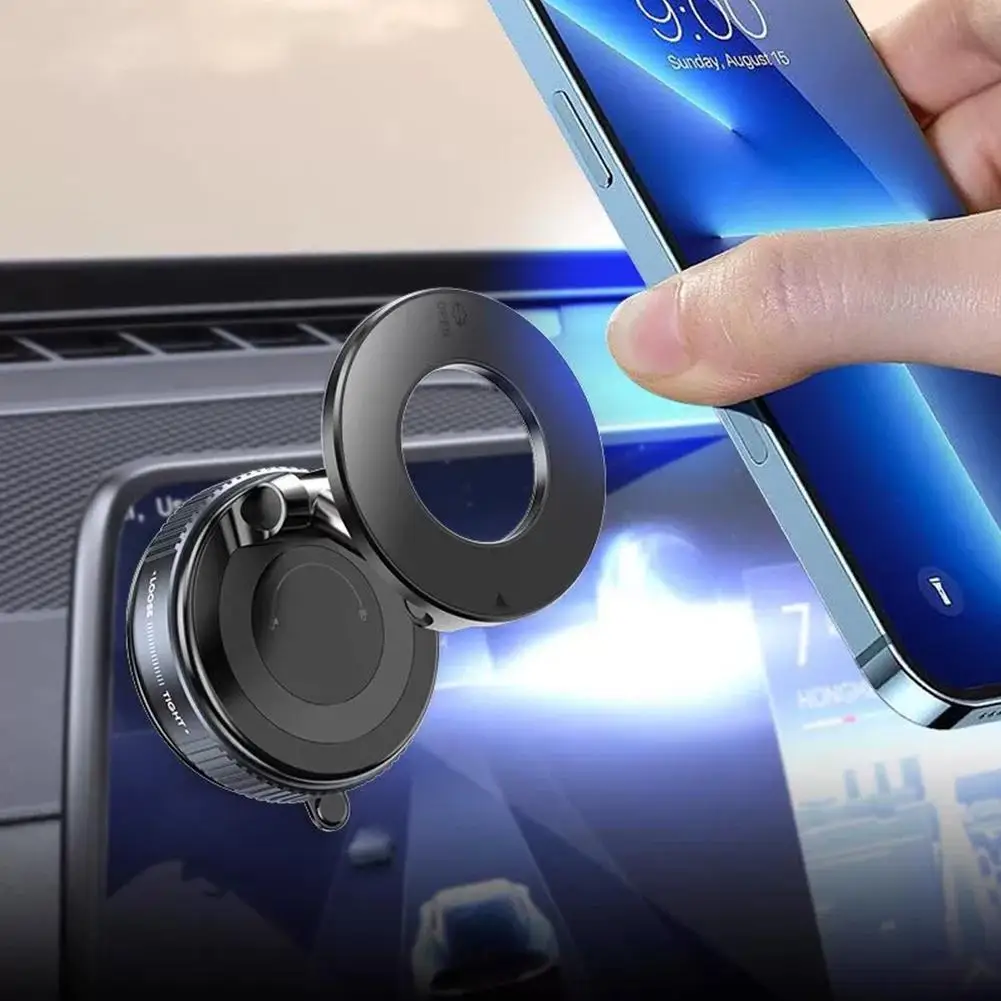 Vacuum Magnet Bracket Upgraded Version Multi-angles Adjustment Strong Magnetic Suck Design Foldable Car Navigation Phone Holder
