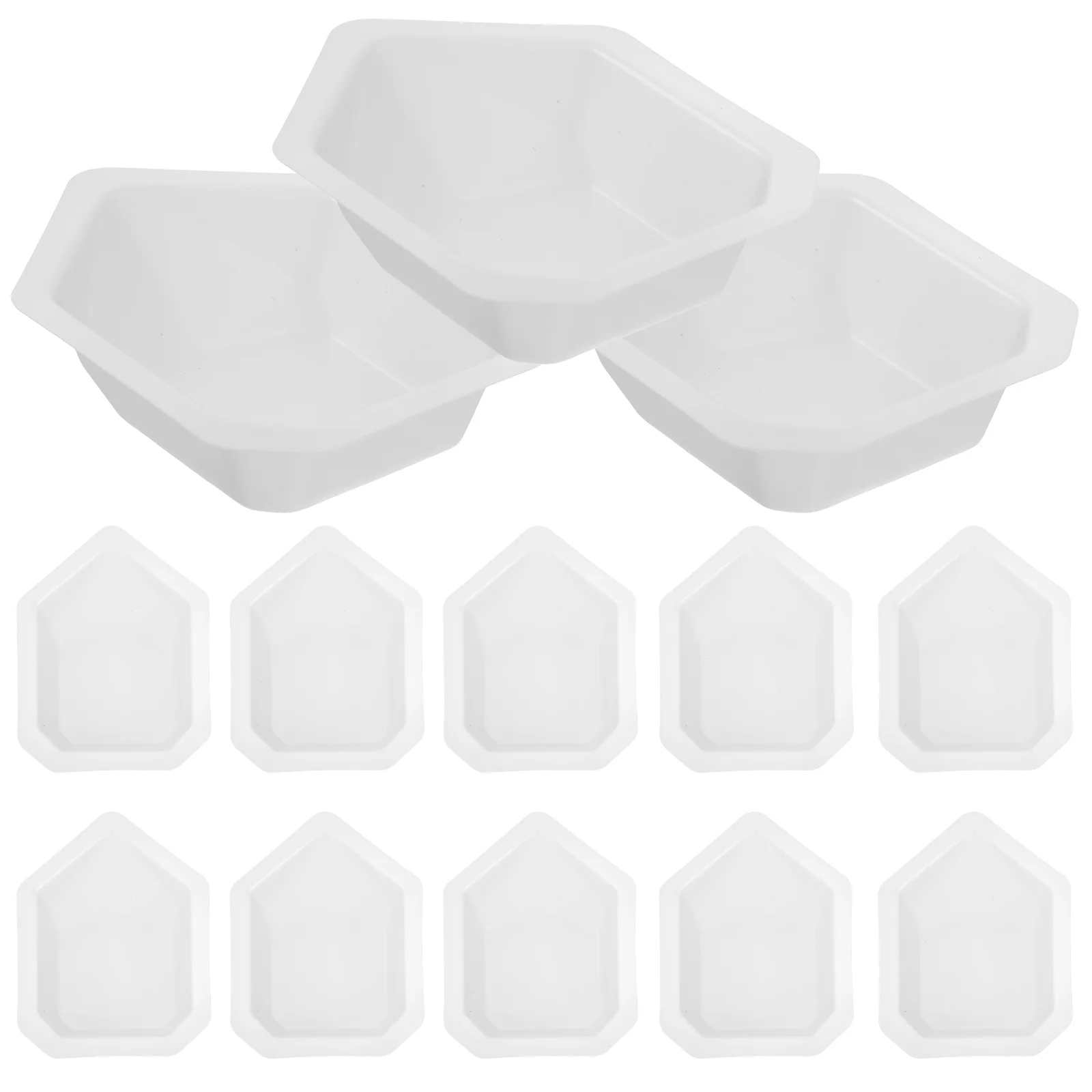 Bandeja para platos de pesaje, platos de plástico de papel de aluminio, sartenes, barcos reutilizables para platos de laboratorio en polvo, 20 Uds.