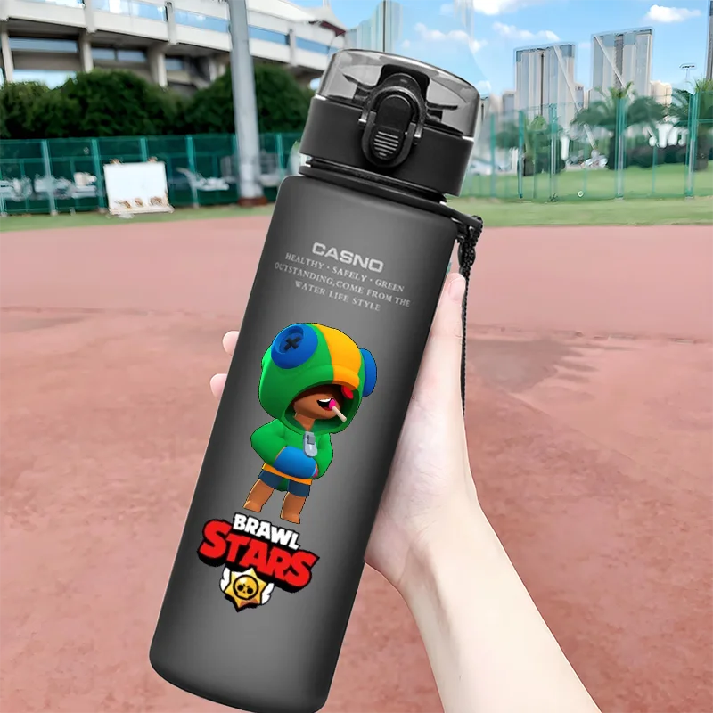 Explosieve game brawl stars Lyon heren- en damessport plastic beker creatieve draagbare studentenwaterfles ruimtebeker 560 ml