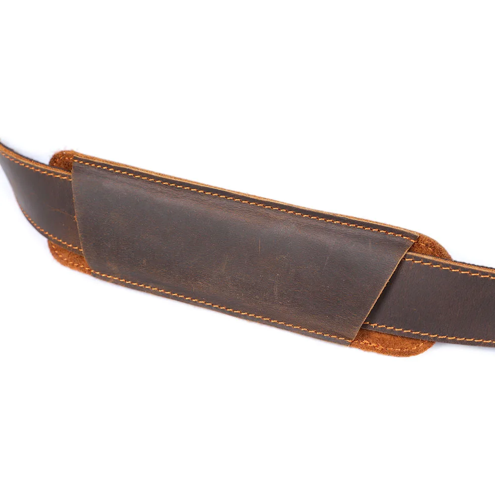S.WORKER Luxuriöse Reisetasche aus Vollnarbigem Rindsleder im Vintage-Stil, Große Handgepäcktasche – Detail 16