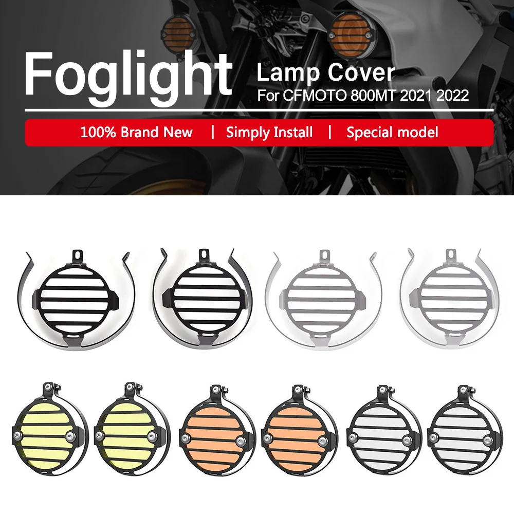 

Motorcycle Accessories For CFMOTO CF MOTO 800MT 800 MT MT800 N39°2021 2022 Fog Light Protector Guards Metal Foglight Lamp Cover