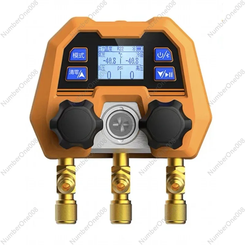 

English interface DMG-4B digital display double meter valve electronic manifold refrigeration digital display manifold-14~800psi