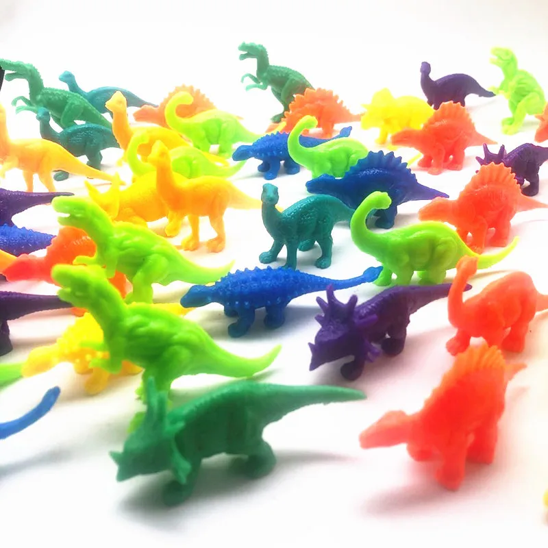 10Pcs Simulation Small Dinosaur Model Tyrannosaurus Rex Plastic Animal Toys Random 12 Style Dinosaur Small Toys Party Kids Gift