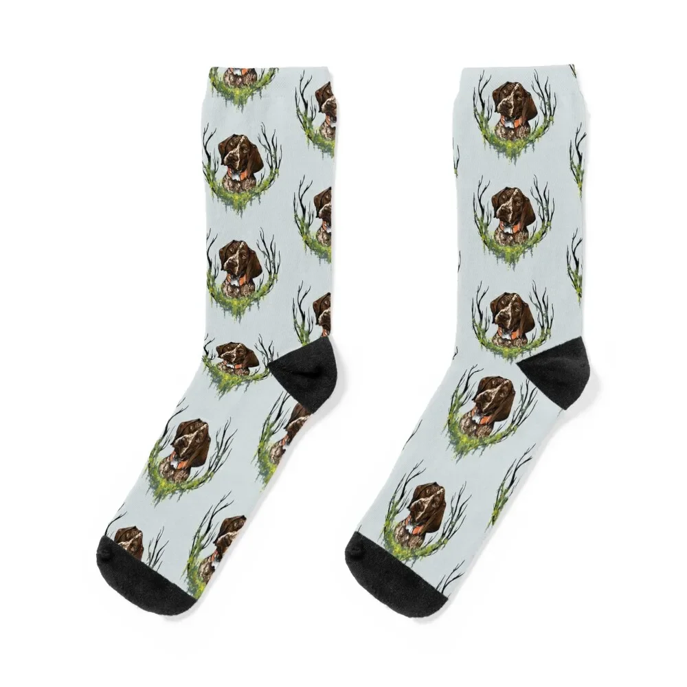 

German Shorthaired Pointer Socks anti-slip christmas gifts ankle Ladies Socks Men's