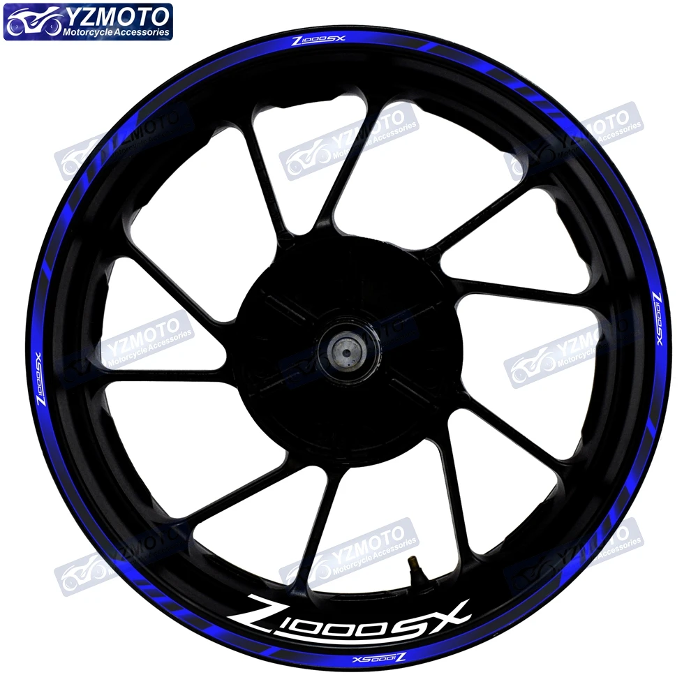For Z1000SX Z1000 SX Motorcycle 17 Inch Front Rear Wheel Hub Sticker Decal Racing Reflective Modified Decorative Rim Stickers