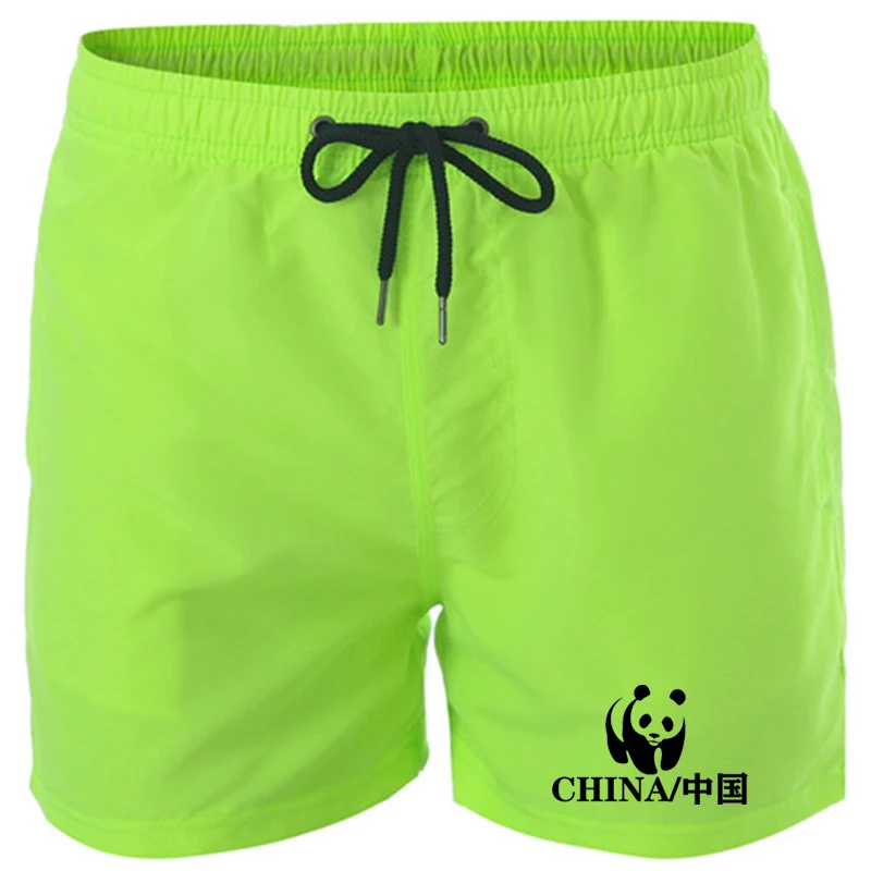 Pantalones cortos de Surf para deportes acuáticos para hombre, Shorts de secado rápido con cordón, estampado, ropa de playa