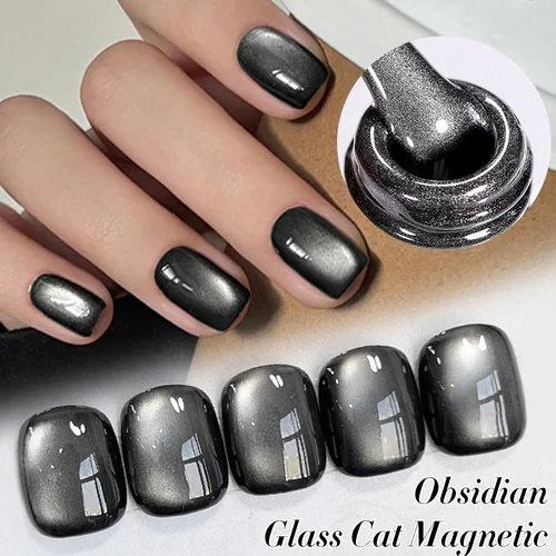 Imagen 2 del producto BORN PRETTY 10ml esmalte de uñas de Gel magnético de gato de cristal negro Ultra brillo oro plata brillo remojo UV LED Gel barniz para decoración de uñas