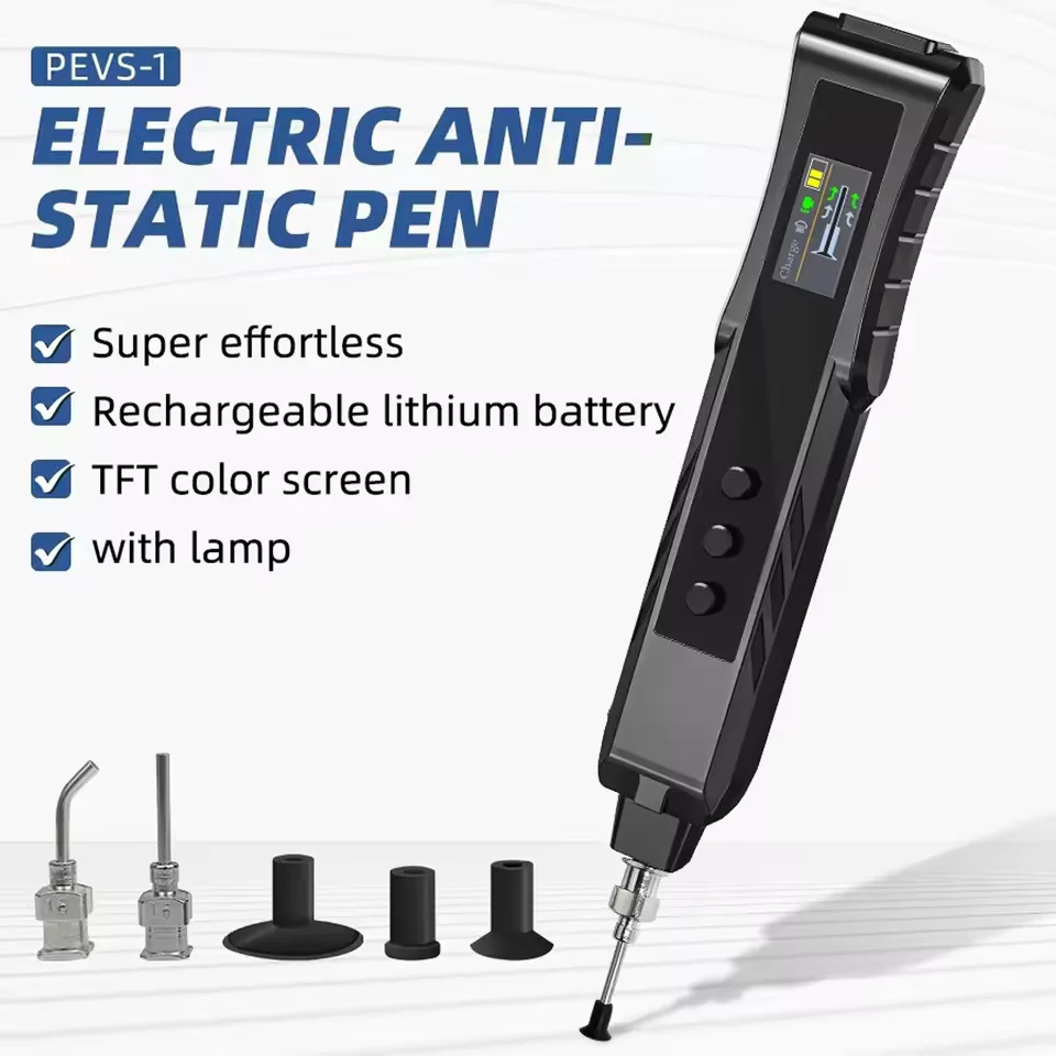 

Electric Vacuum Sucking Pen Anti-static Vacuum Suction Pen Rechargeable Vacuum Pickup Tool for IC Chip SMD Desoldering ​Remover