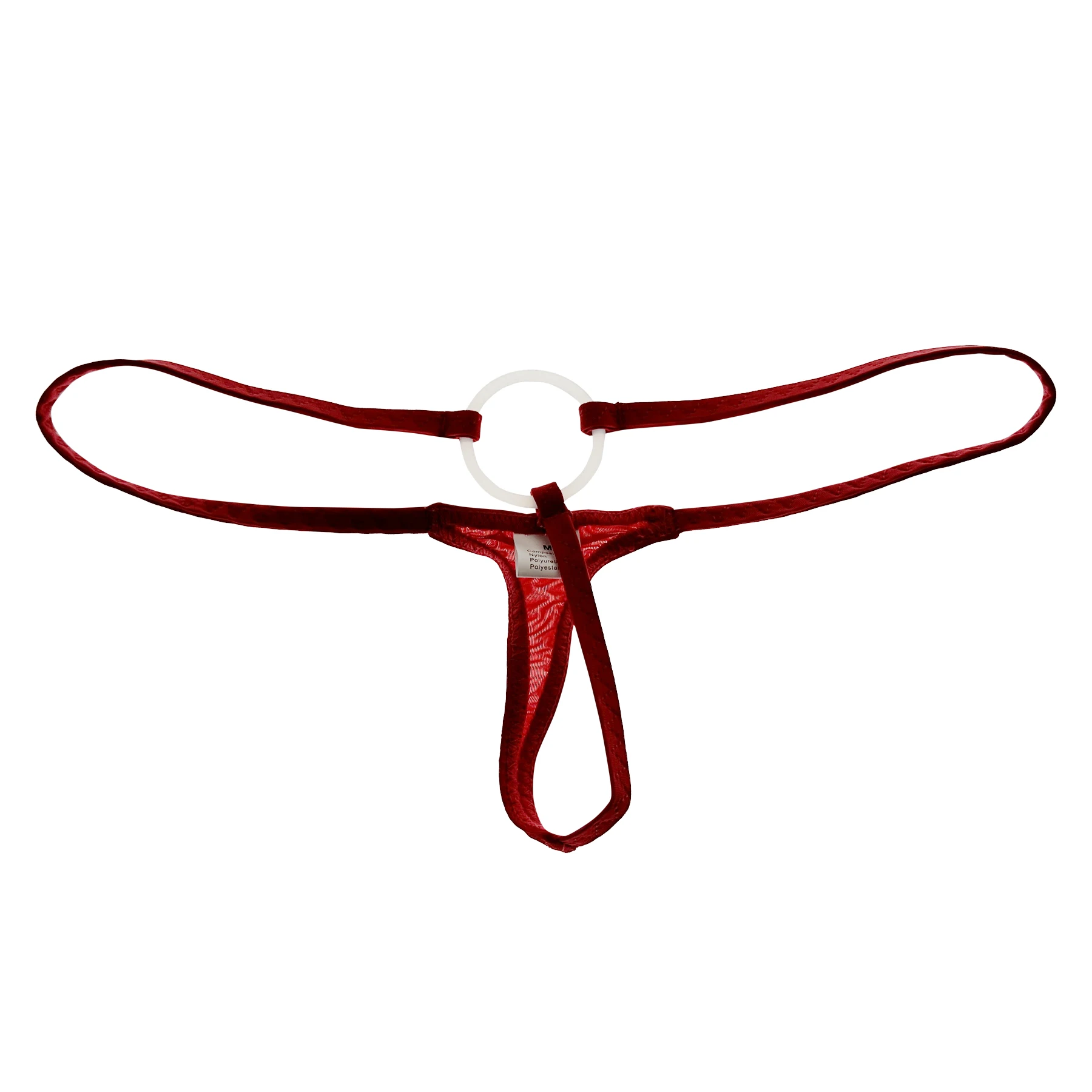 

Sexy Silicone Ring Mens G-strings Underwear Simple Sissy Design No Cover Thongs Comfortable Breathable Men's Briefs