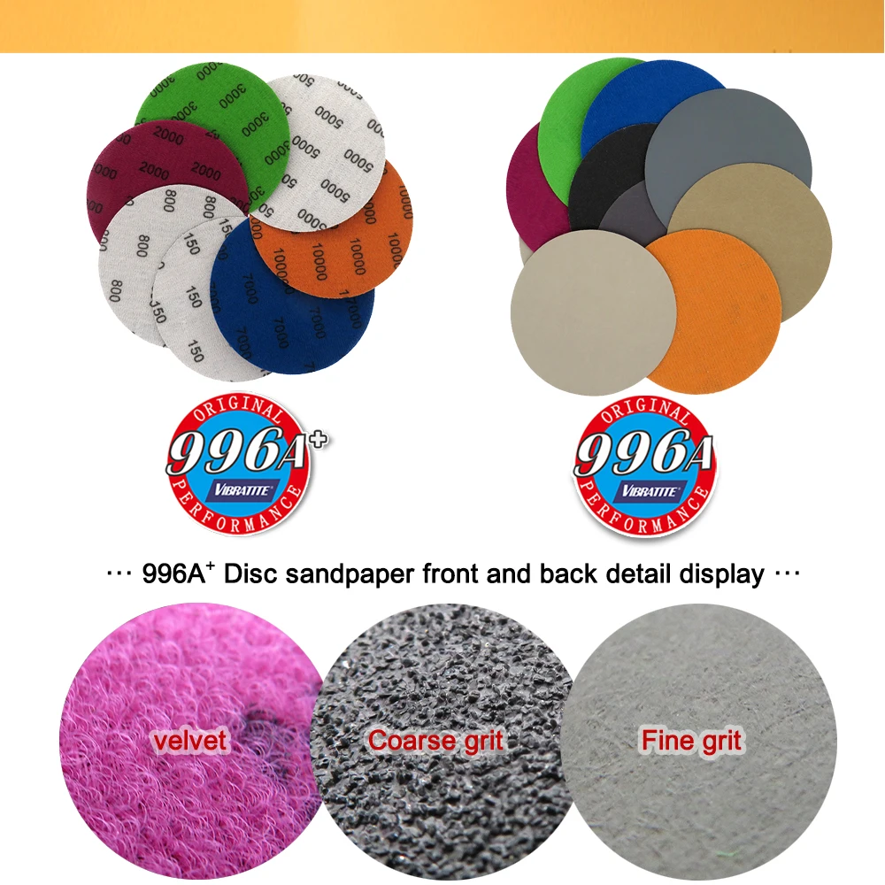 20 Pcs 4 Inch Waterproof Sandpaper Hook and Loop Sanding Discs Silicon Carbide 60 to 10000 Grits for Polishing & Grinding