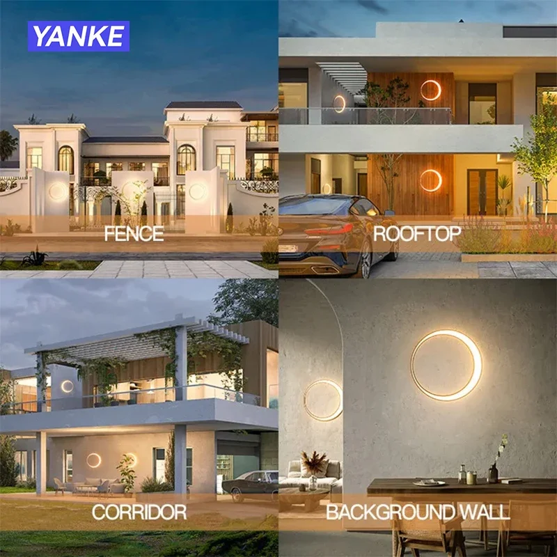 Imagem -02 - Modern Outdoor Moon Wall Light Ip65 Impermeável Porch Garden Wall Lamp Pátio Garage Door Antiwa Fixtures Iluminação Decoração