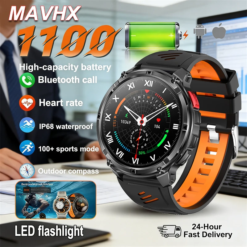 

Новые смарт-часы T-Rex3 Ultra 2026 для активного отдыха с GPS-трекером, компасом, аккумулятором 1100 мАч, водонепроницаемостью IP69K и функцией Bluetooth-звонков для мужчин