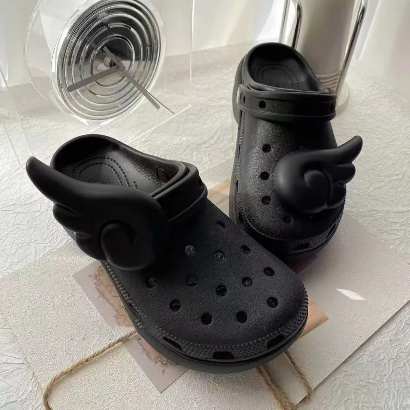 Креативные милые крылья, пряжка с отверстием, подвески для обуви, украшения, мультяшные крылья ангела, пряжка для обуви, сделай сам, 3D аксессуары для обуви с отверстиями