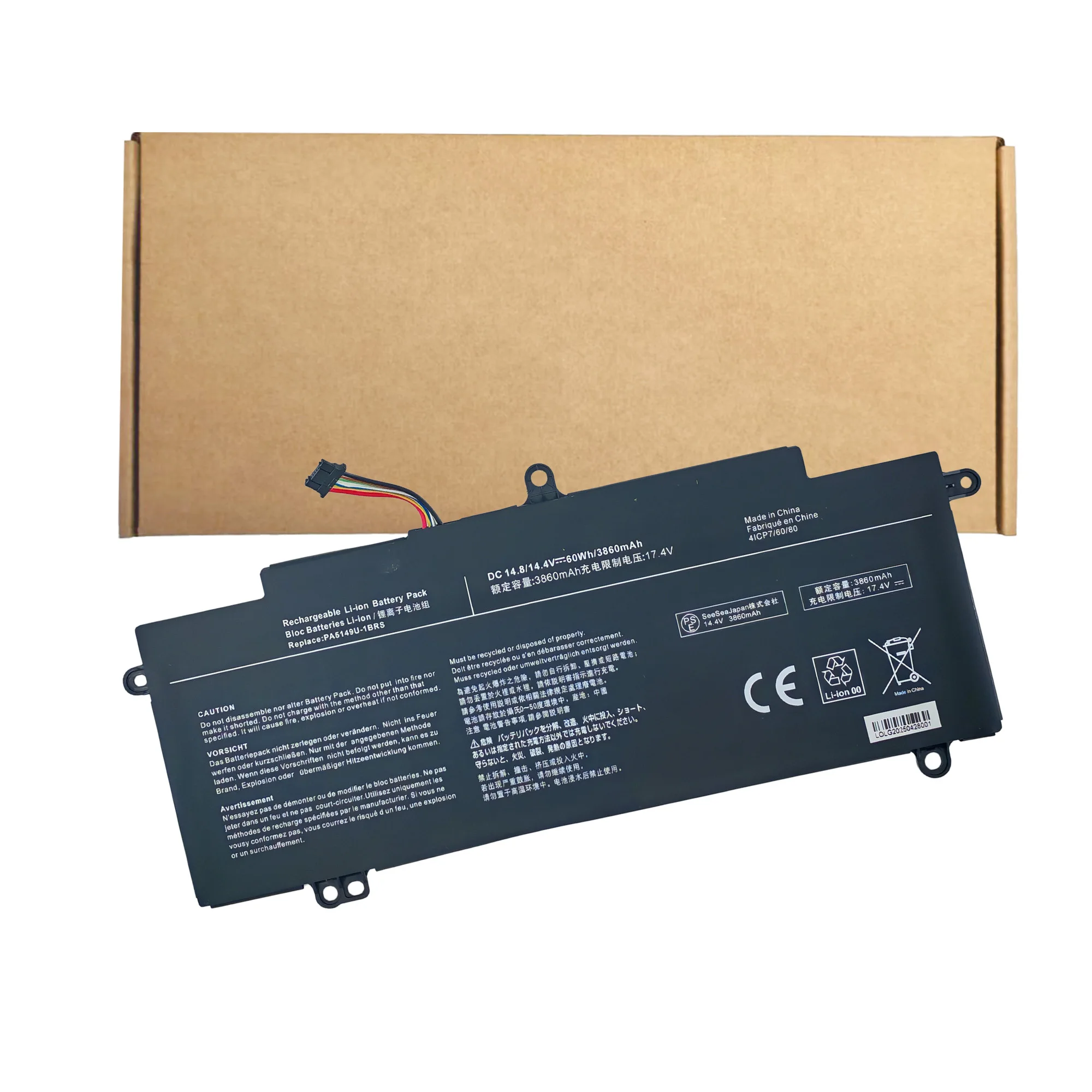 PA5149U-1BRS PA5149U Batteria del computer portatile per Toshiba Tecra Z40 Z40-A Z40-A-110 Z40-B Z40-C Z40-A-10X Z40-A-16Q 4INP7/60/80