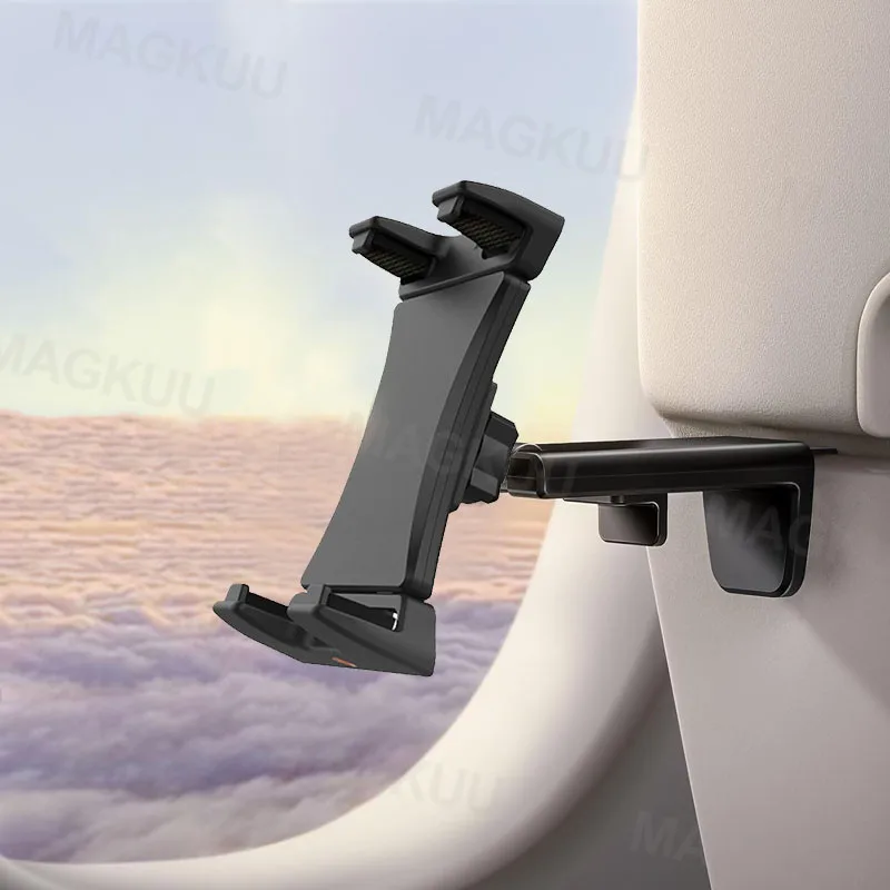 Universal Airplane Tablet Holder Mount, Hands free Adjustable Travel Essential Flying Phone Tablet Mount for iPad Galaxy Tabs