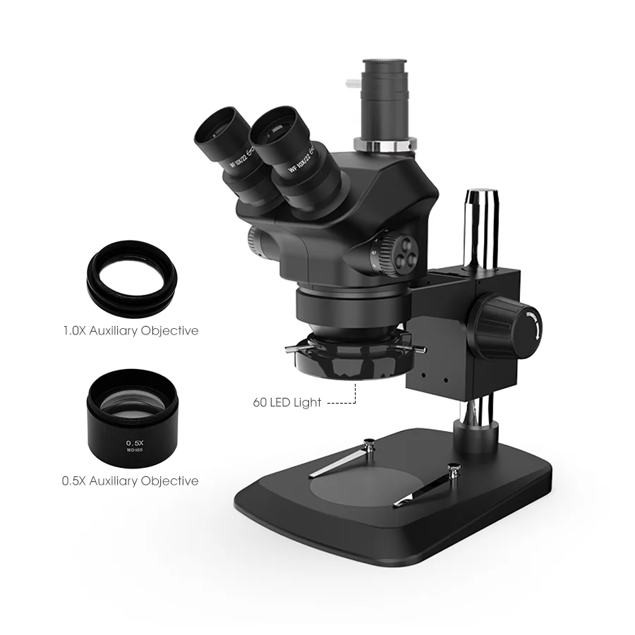 Kailiwei 7-50X 100X 7050 Laboratorio ottico industriale Zoom Microscopio stereo trinoculare Simul-focale Riparazione PCB Rilavorazione Saldatura