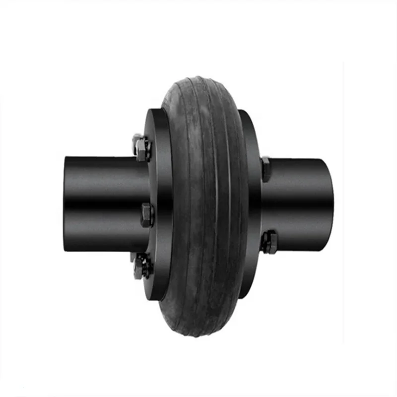 High Quality Safe To Use Alloy Steel  Plain Bore LA8 Keyed Tyre Coupler Flexible Tire Shaft Coupling