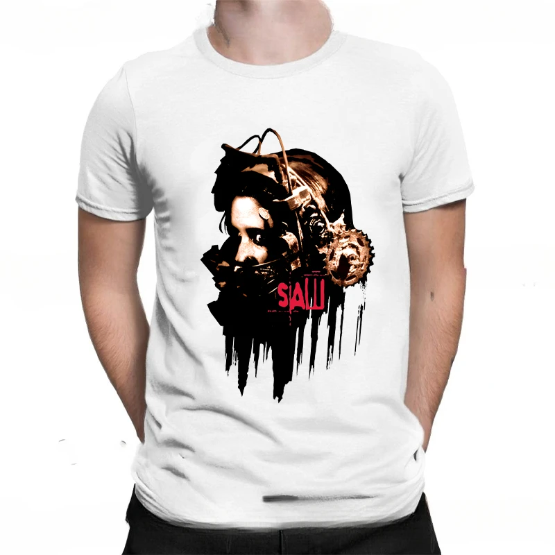 T-Shirt  Horror Movie  Tee Shirt Unisex Saw Horror Movie Head Trap Jigsaw jojo bizarre adventure  my body my choice t shirt