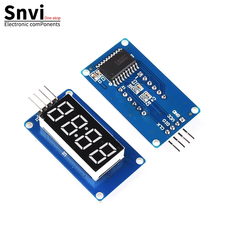 Snvi TM1637 4 Bits MAX7219 8 bit Digital LED Display Module 7 Segment 0.36Inch Clock RED Anode Tube Four Serial Driver