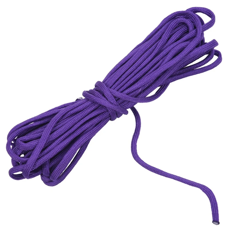 2 Pcs Paracord 550 Parachute Rope 7 Core Strand For Climbing Camping Buckle Rope Red & Purple 25FT