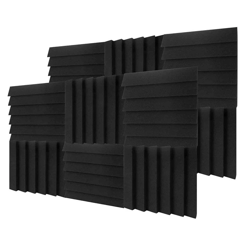 12 Pieces Acoustic Foam Panels,High Density Wedge Tiles Acoustic Padding For Home Or Studio Sound Insulation,30X30x5cm