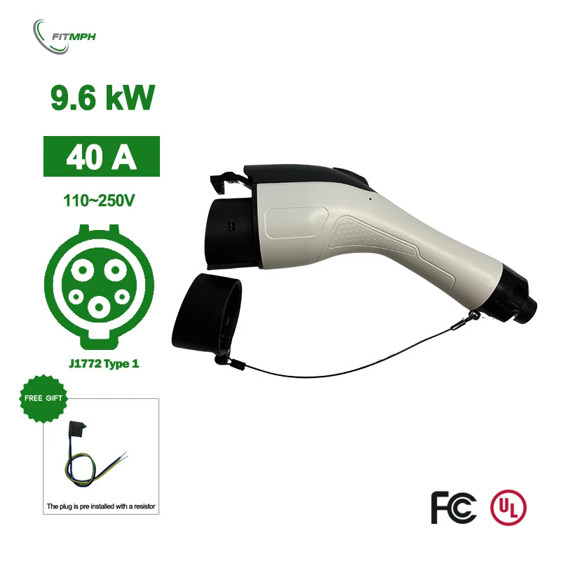 

FITMPH J1772 EV Charging Plug,EV Spare Part and Replacement, Connect to EV Charging Ports, 40A 9.6kW 48A 12kW, Easy to assemble