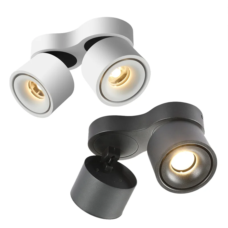 

Surface mounted LED downlight Folding spotlight Adjustable Angle background wall ceiling light Living room bedroom no main light