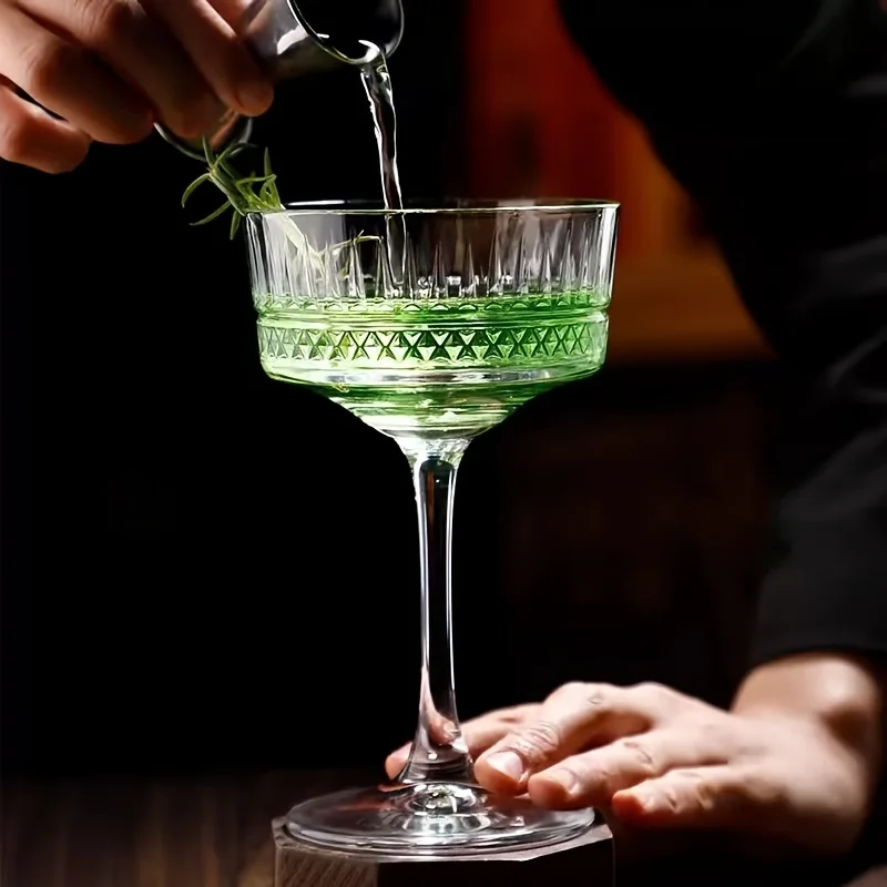

V-Shaped Glass Cocktail Martini Champagne Margarita Stemware Cups for Party Bar