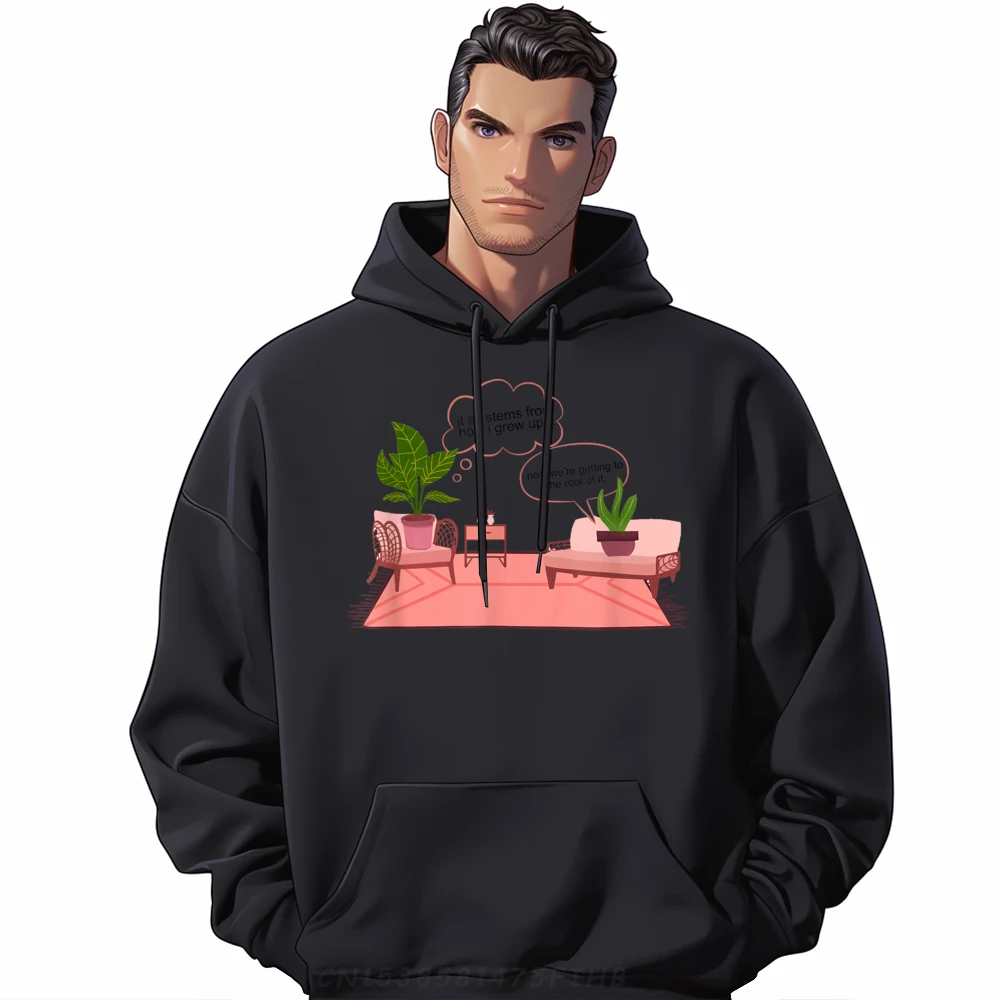 

Male Newest Gift Hoodies Round Collar Graphic Hoodies Funny Long Sleeve All Stems From How I Grew Up Sweatshirt