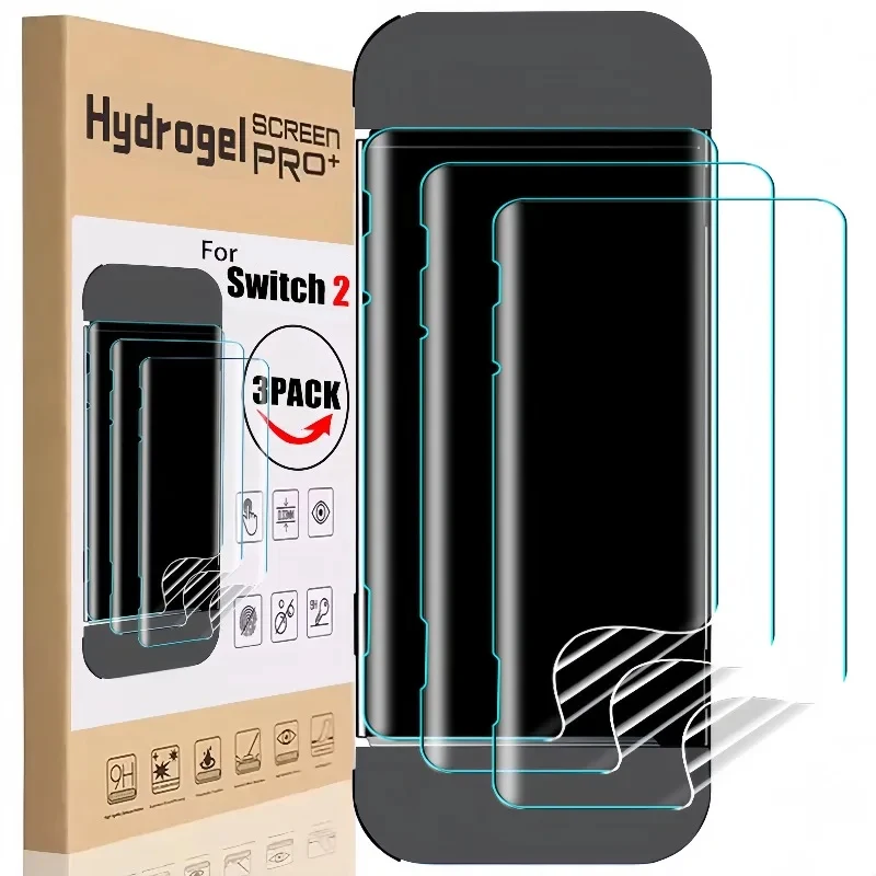 

Защитная пленка для экрана Nintendo Switch 2, гидрогелевая пленка с полным покрытием, HD-пленка против царапин для игровой консоли Nintendo Switch 2, пленка