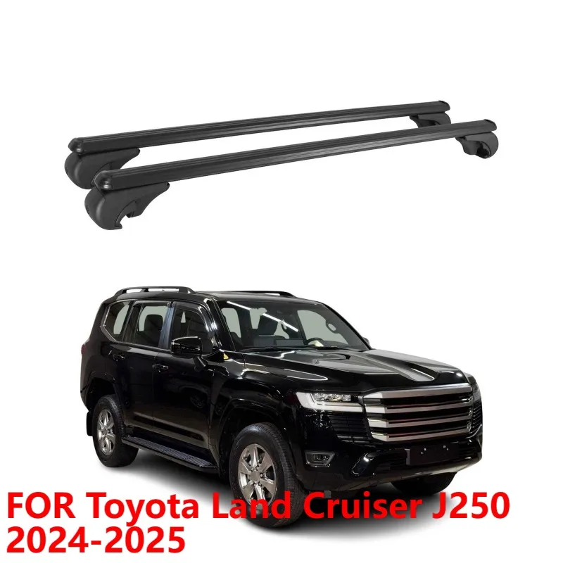 Lockable Roof Rack Cross Bars For Toyota Land Cruiser J250 2024-2025 Black