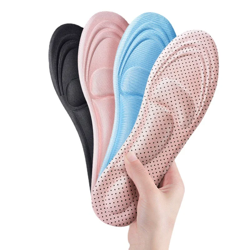 

4D Massage Insoles Cushion Sport Running Breathable Inserts Plantar Fasciitis Arch Support Shoe Soles Pain Relief Soft Foot Pads