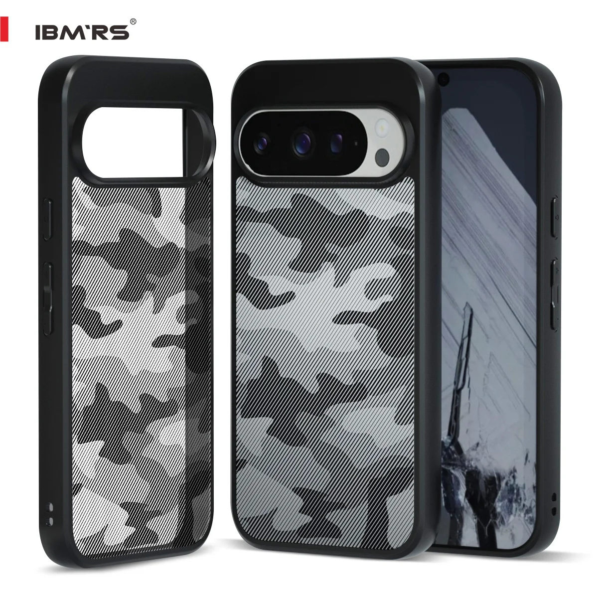 IBMrs Voor Google Pixel 10 Pro XL Case, Camo Militaire Schokbestendige Beschermhoes met Camera Bescherming en Lanyard Gat