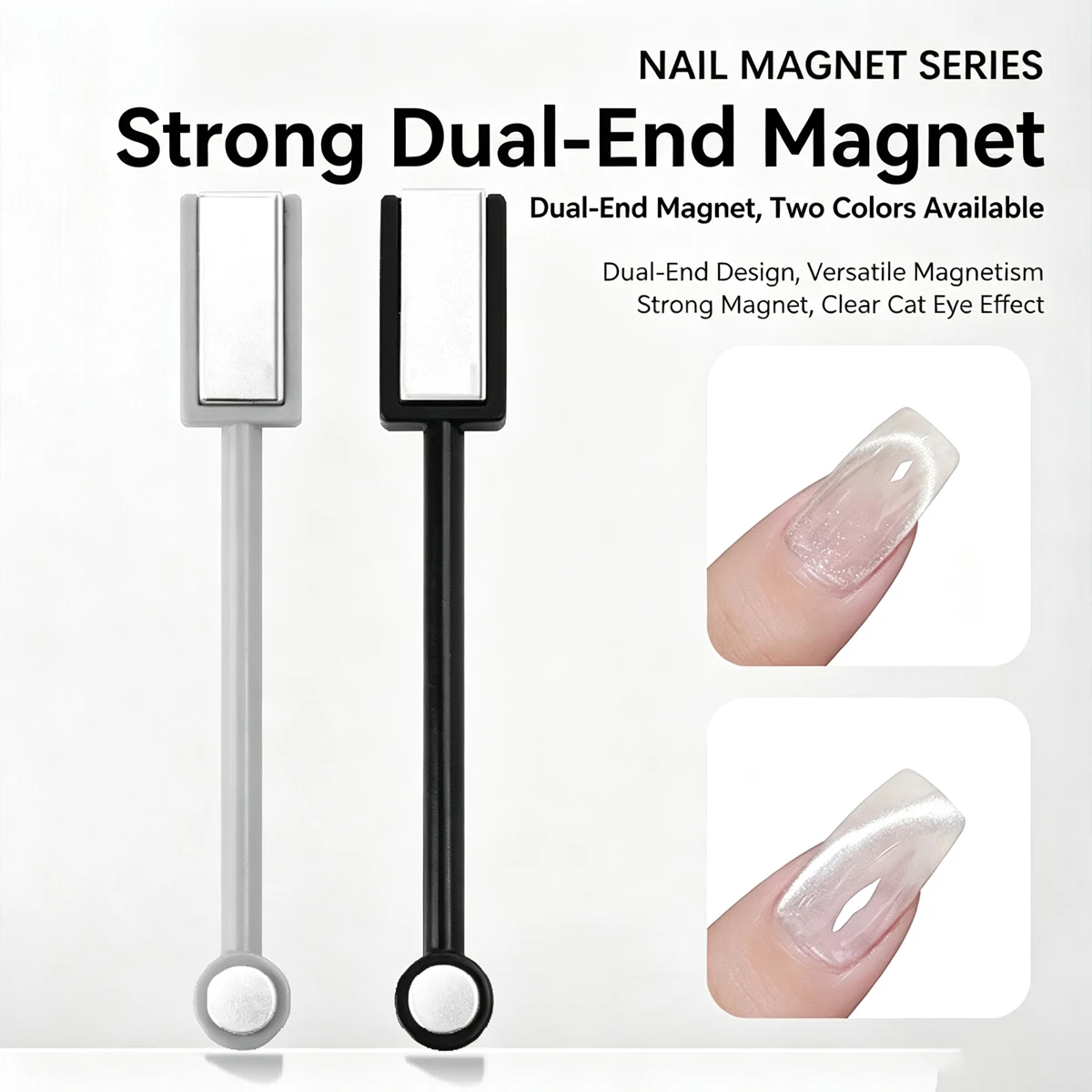 Dual-ended Nail Magnet Stick Strong Magnetic Cat Eye Gel Polish Magnet Rod Nail Art Manicure DIY Tool