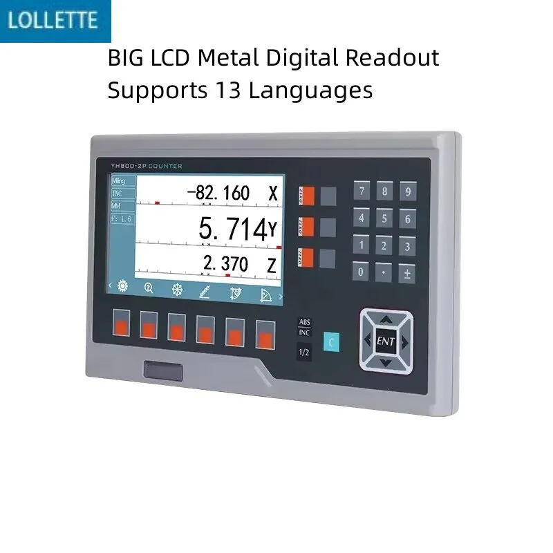 YHSINO YH800-3P 2P 2 Axes 3 Axis LCD Digital Readout Supports 13 Language DRO Display Big Screen For Lathe Grinder Milling