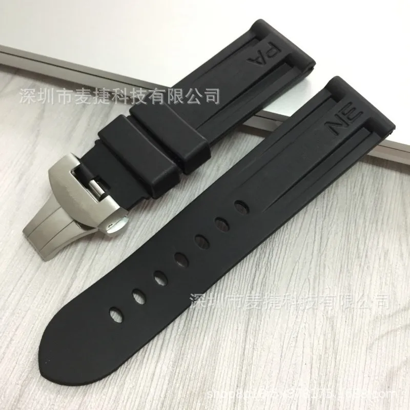 Substitute Panerai Original Watch Band Pam00359 441 312 438 Watch Chain Butterfly Buckle Rubber Strap 24