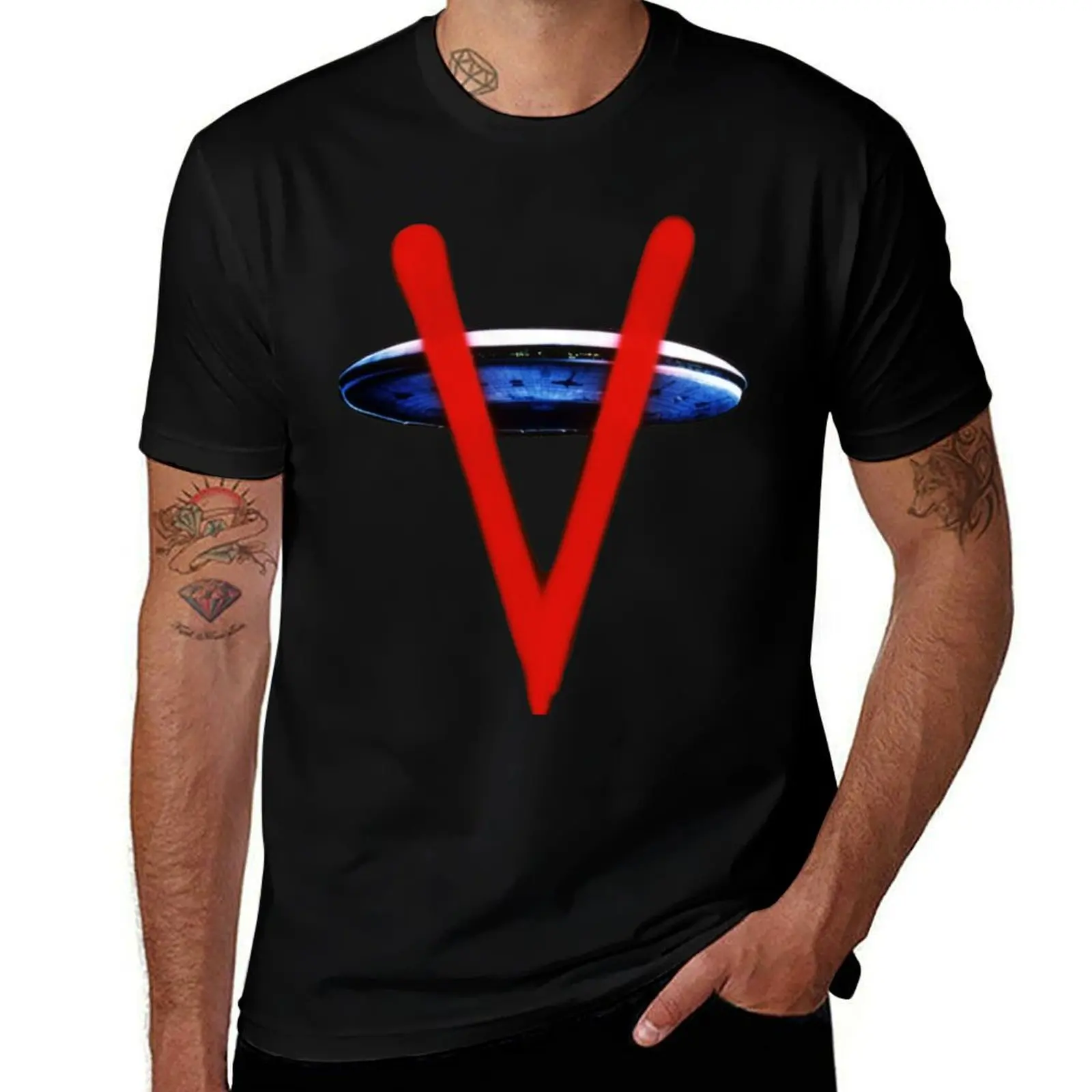 

V the reptilians T-Shirt blue archive plus size clothes t shirts men