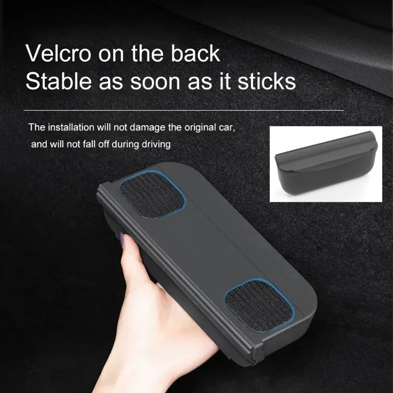 

Для Tesla Model 3Y автомобильный ящик для хранения, липкий чехол для очков, держатель для солнцезащитных очков, мусорное ведро, дверное сиденье, аксессуары для приборной панели