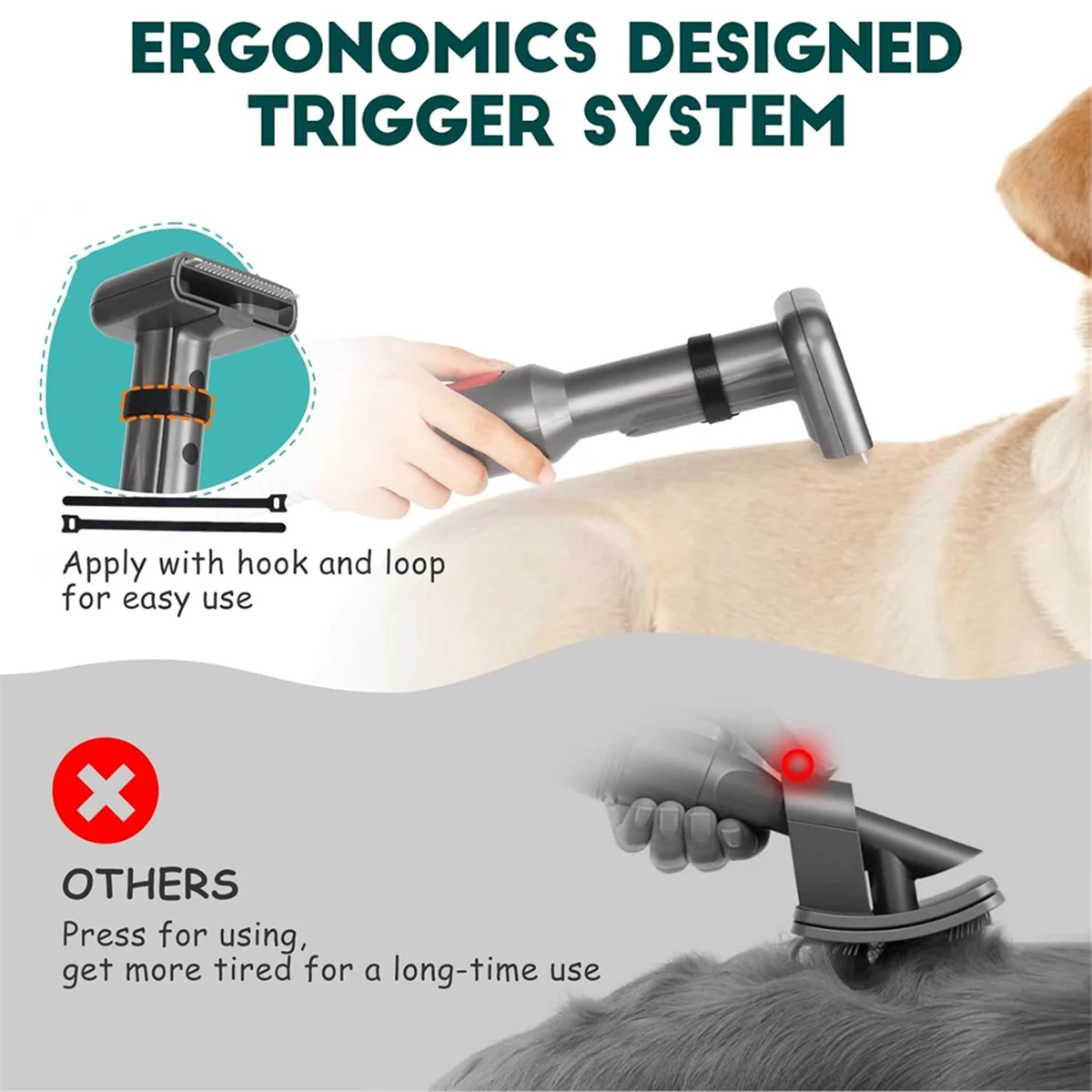 أداة العريس للحيوانات الأليفة + فرشاة الغبار + خرطوم تمديد مرن لفرشاة المكنسة الكهربائية دايسون V7 V8 V10 V11 V15