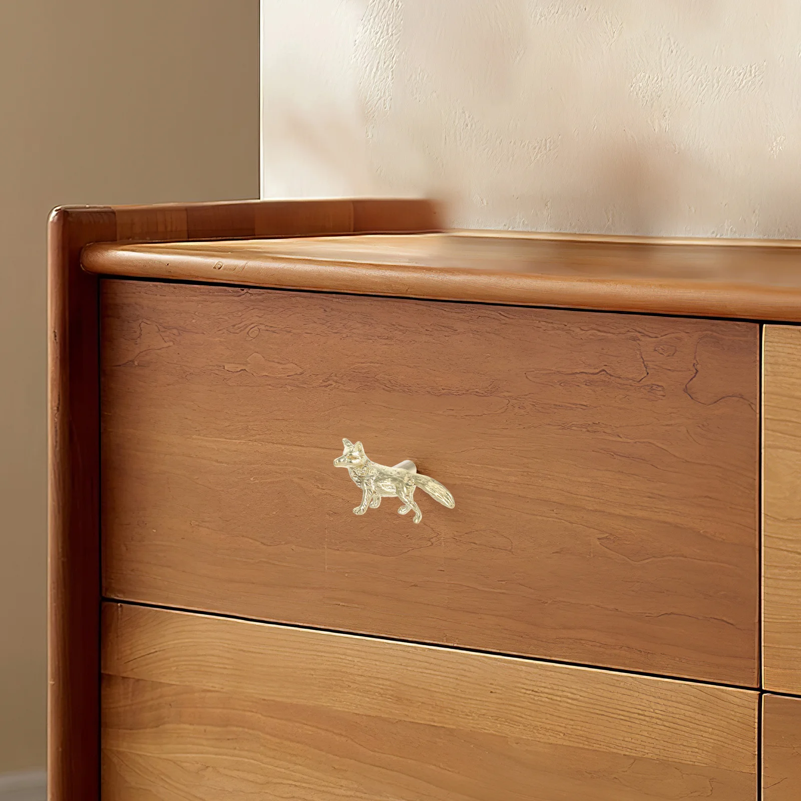 

Brass Fox Cabinet Drawer Handle Unique Animal Design Kitchen Knobs Vintage Dresser Wardrobe Pulls Decorative Hardware