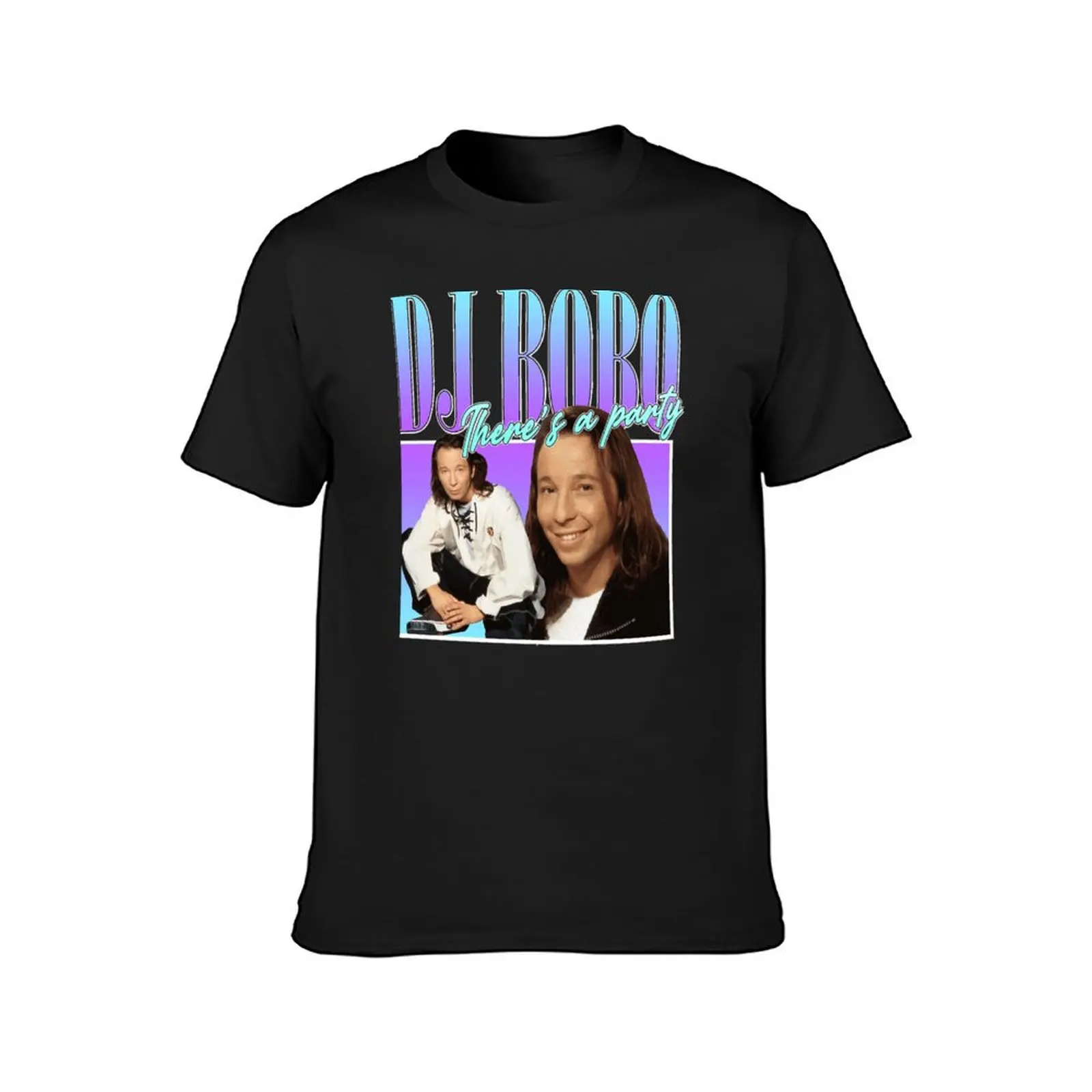 DJ Bobo 90s Style Eurodance T-Shirt vintage clothes customs quick-drying men t shirt