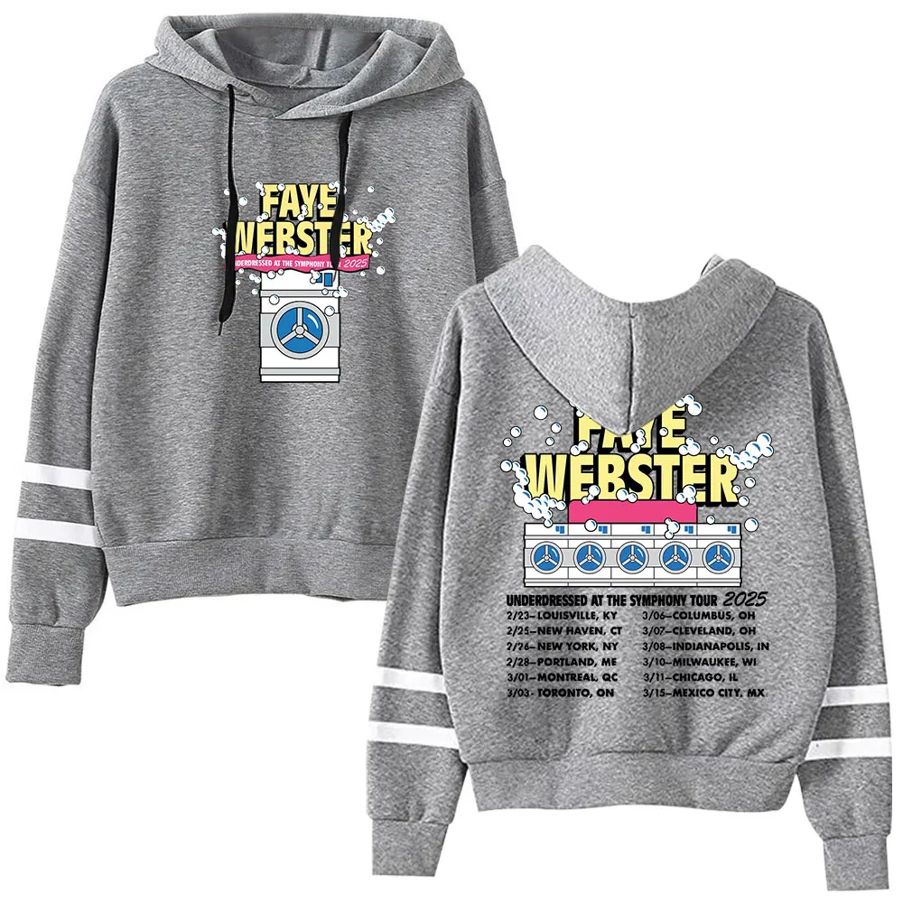 Faye Webster Underdressed at the Symphony Tour 2025 Pullover Hoodies Pocketless Parallel Bars Sleeve Streetwear