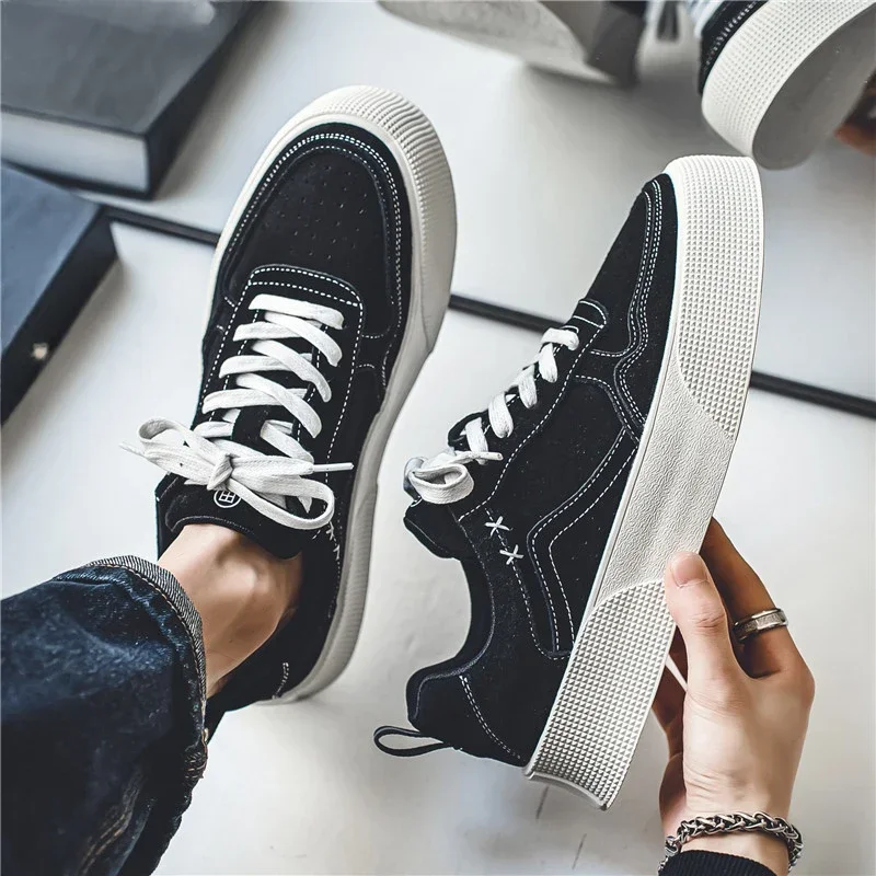 

Autumn New 2024 Retro Casual All-match Low-top Men's Board Shoes Fashion Thick Soled Men's Shoes